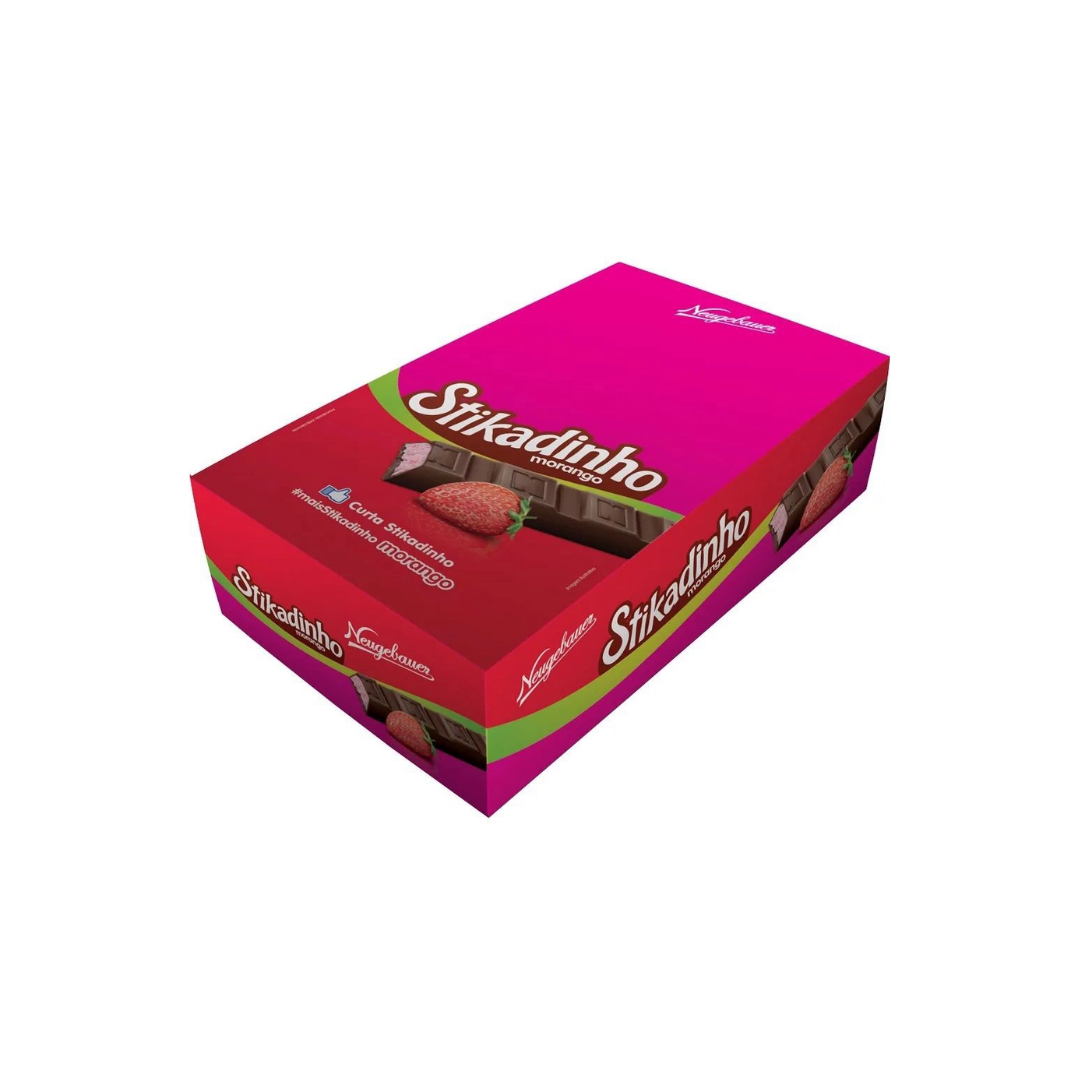 Stikadinho Chocolate Morango - Caixa 32x12,3g (393,6)